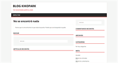 Desktop Screenshot of blog.kikopark.com